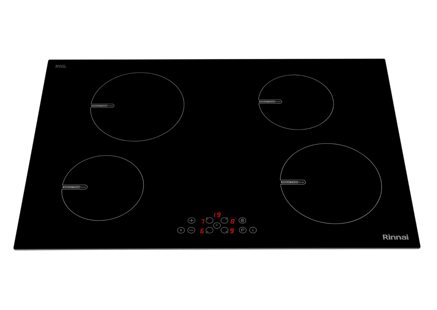 Built in induction hob 780mm 4 cooking zones