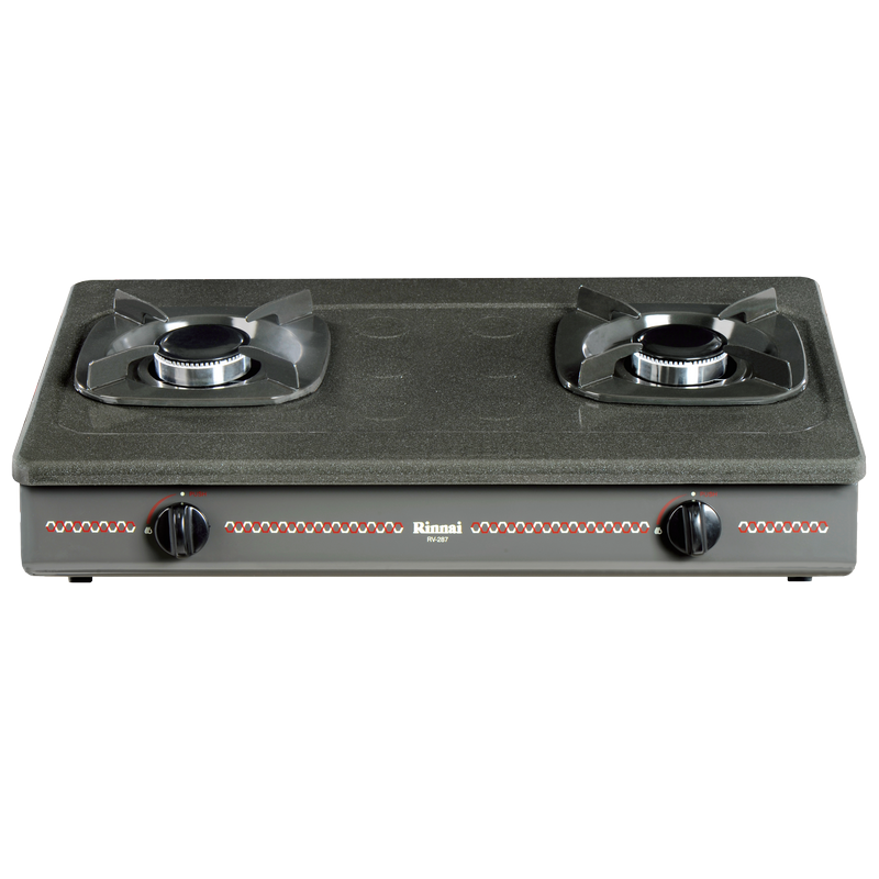 Gas table cooker 702mm enameled top plate