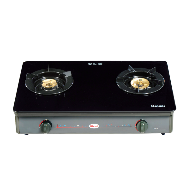Gas table cooker 598mm tempered glass top plate